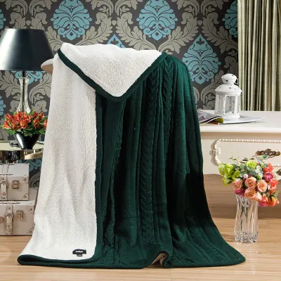 5"(Ш)* 60"(л) Двухслойное зимнее трикотажное одеяло акриловых волокон для домашнего декора, наволочка для подушки и другие изделия - Цвет: Lime green