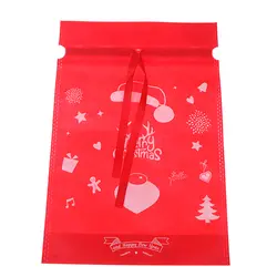 1 шт. Merry Christma Drawstring сумки галстук-ленточка шеи олень нетканые сумки