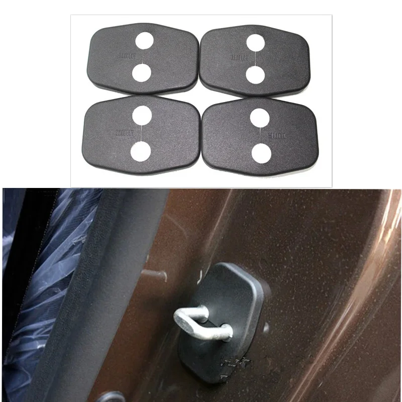 4 Pcs Car Door Lock Protector Cover Trim for Peugeot 308 408 508 3008