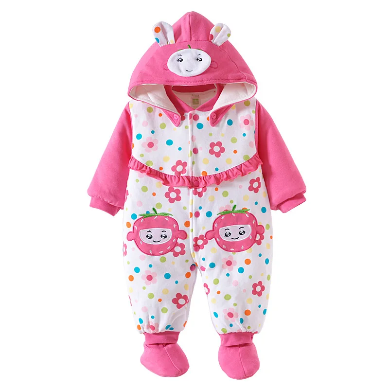 Bebé invierno mameluco 2016 Nueva Marca de algodón de dibujos animados de alta calidad grueso cálido bebé Bebé Ropa de niña Bebé invierno mameluco 2016 Nueva Marca de algodón de dibujos animados de alta calidad grueso cálido bebé Bebé Ropa de niña