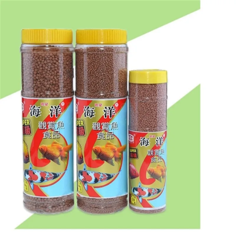 

2019 130g 280g Aquarium Tank Fish Tropical Fish Food High Protein Parrot Goldfish Small Brocade Carp Granule Fish Food