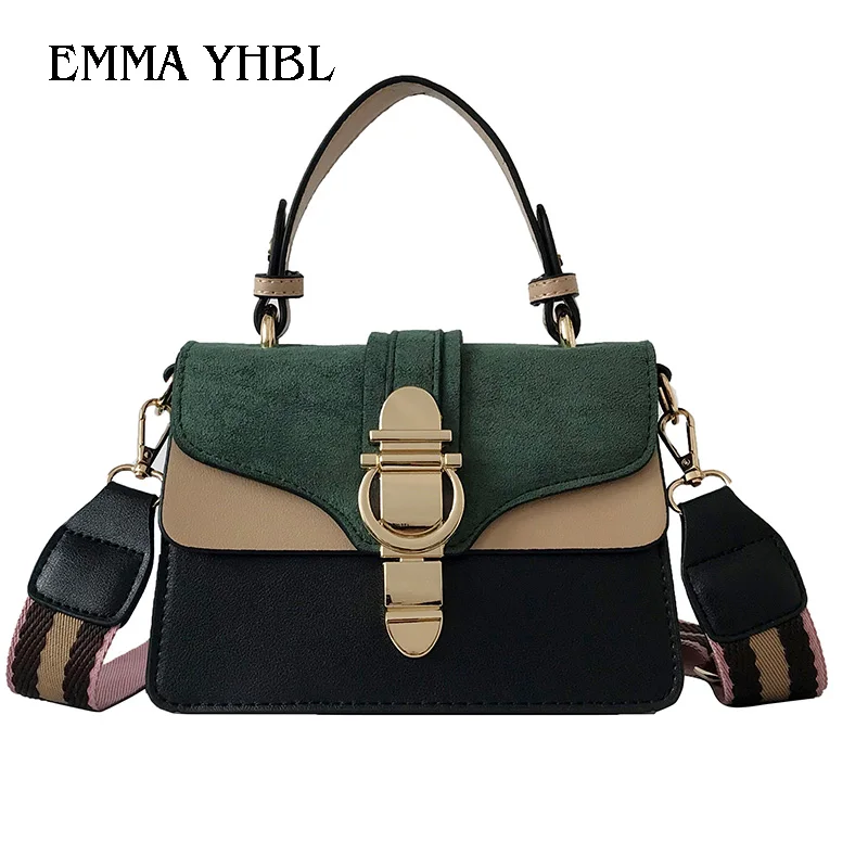 

EMMA YHBL Stylish lady's handbag with all kinds of locks messenger bag clamshell cross-body bag high quality small handbag bag