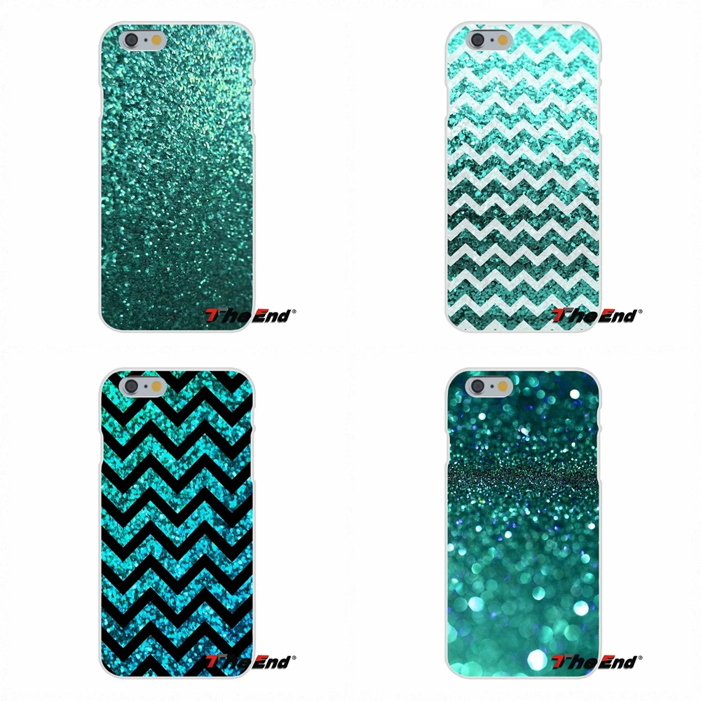 For iPhone X 4 4S 5 5S 5C SE 6 6S 7 8 Plus Galaxy Grand Core Prime Alpha Soft Silicone Phone Case Aqua Silver Green Mint Glitter | Мобильные
