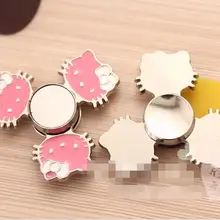 Высокое Качество Металл 67 г мультфильм hello cat ручной Спиннер 6 см ABS детский подарок без светодиода Спиннер Капитан Америка kitty игрушка d0