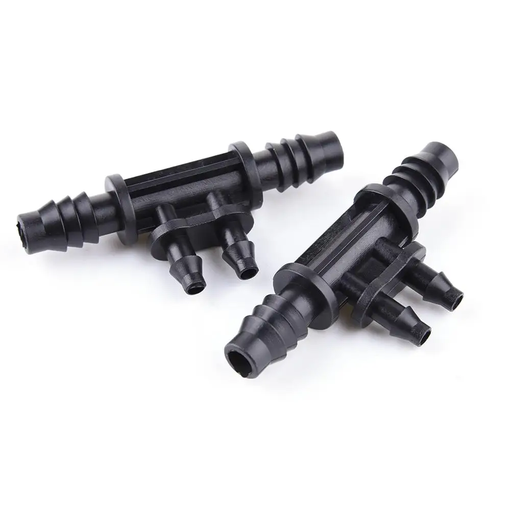 

10pcs/lot 8/11mm to 4/7 mm Hose T Shape Agriculture Water Connector Sprinkler Irrigation Drip Hose Splitter Garden Supplies