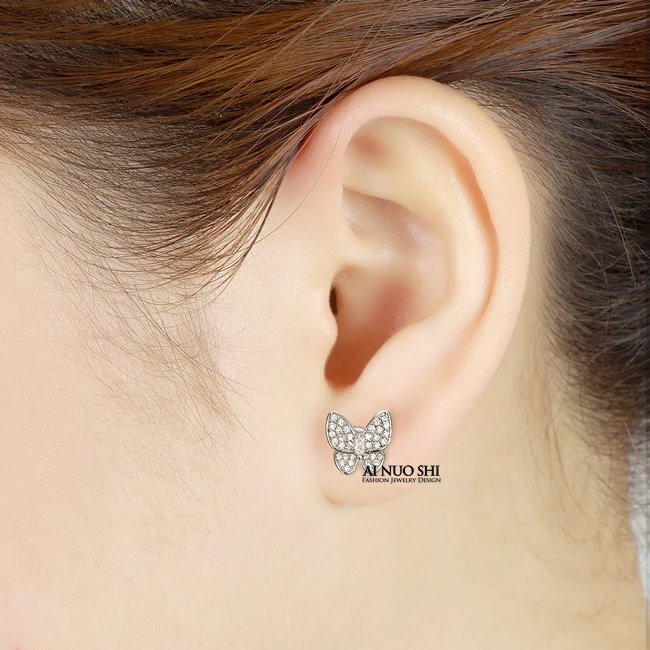 Beautiful Erfly Earrings Most Brilliant Thing In World Platinum Beautiful Erfly Earrings Most Brilliant Thing In World Platinum White Gold Sona Stone Gift To Women Stud From Jewelry