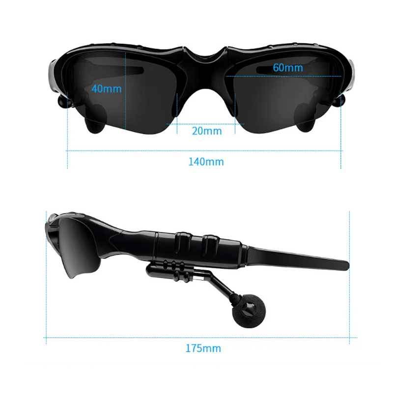 Zilead мужские Смарт Беспроводные Bluetooth 5,0 гарнитура для вождения солнцезащитные очки Микрофон Стерео поляризованные наушники Солнцезащитные очки с коробкой для улицы