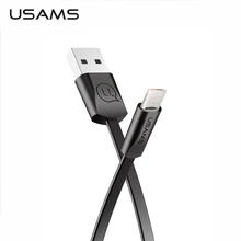 Плоский Micro USB кабель для быстрой зарядки, USAMS кабель для передачи данных для samsung Xiaomi Android мобильный телефон зарядное устройство провод кабель Microusb