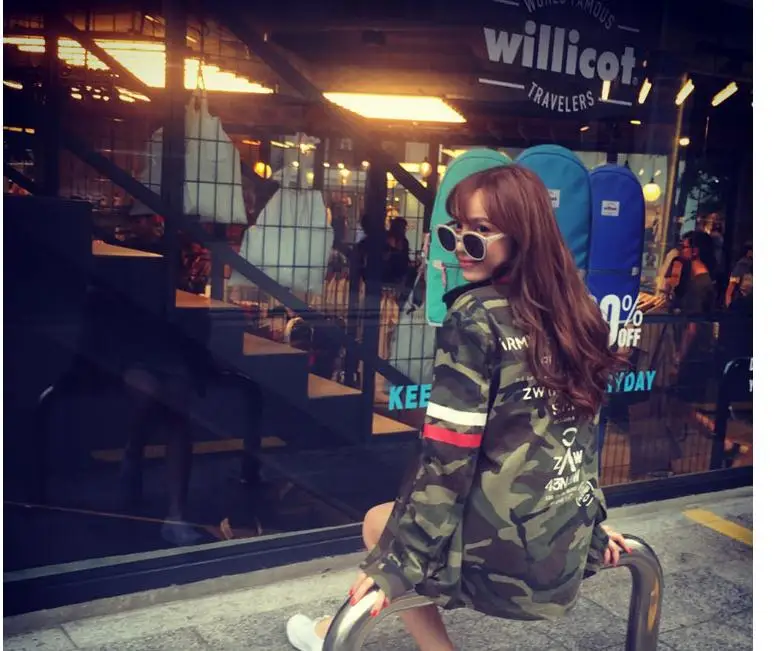 Jacket Women 2017 New Arrival Female Army Green Printed Camouflage Jacket Chaquetas Mujer Fall Jackets For Women Coat W489 Jacket Women 2017 New Arrival Female Army Green Printed Camouflage Jacket Chaquetas Mujer Fall Jackets For Women Coat W489