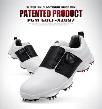 

2019 New PGM Golf Shoes Men Sports Shoes Waterproof Knobs Buckle Breathable Anti-slip Mens Training Sneakers