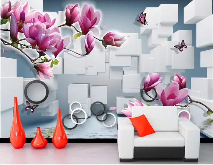 

Custom papel de parede,3d stereo jade orchid wallpaper,hotel restaurant living room tv sofa wall bedroom 3d murals wallpaper