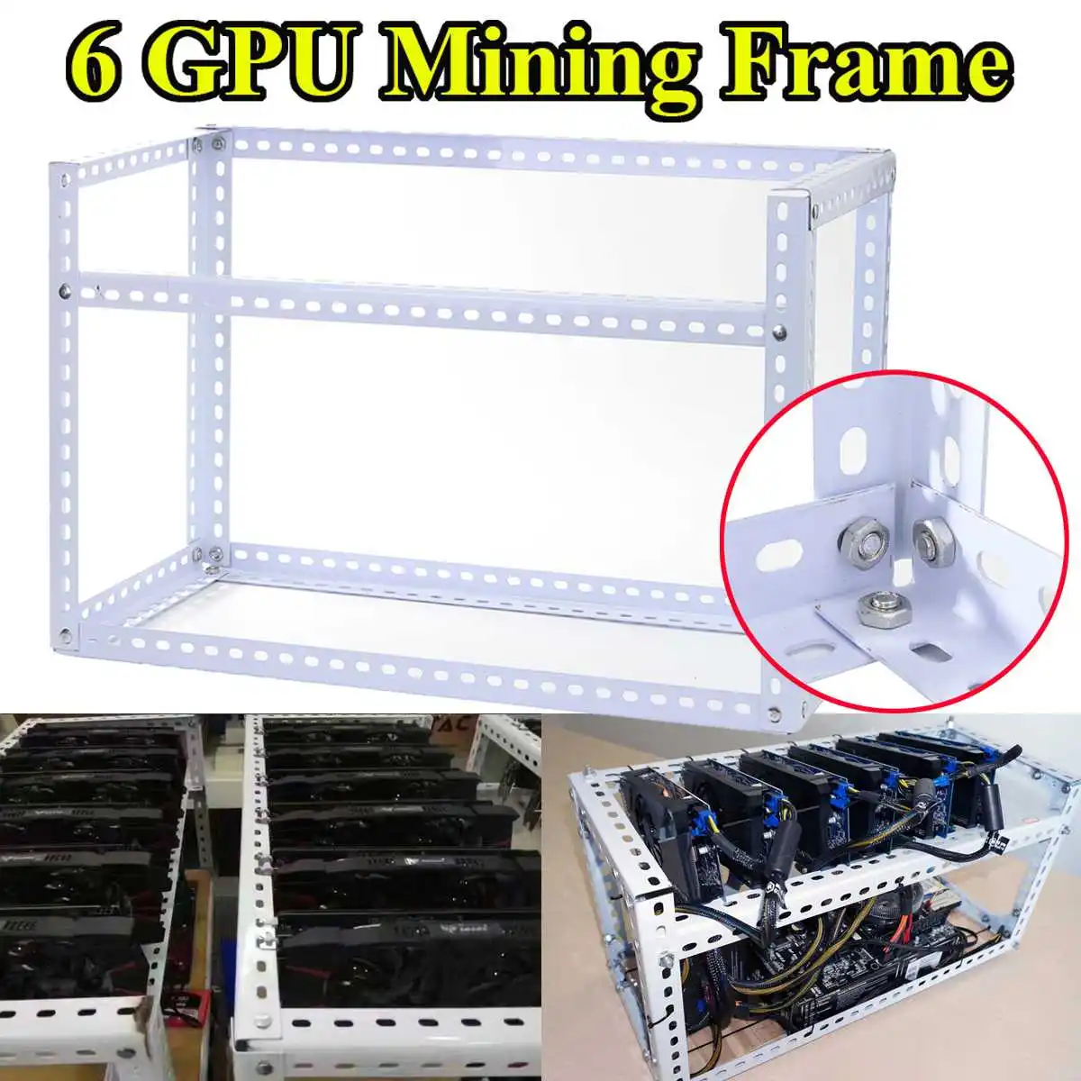 Новый DIY сталь стекируемые Шахтер рамки случае 6GPU Ферма для майнинга 70 см * 30 45 для Bitcoin Майнинг Биткойн Crypto машина белый