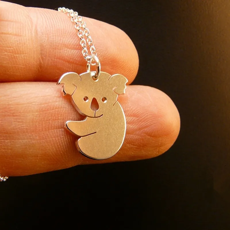 Koala Necklace Pendant with Chain Beach Jewelry Choker Necklaces for