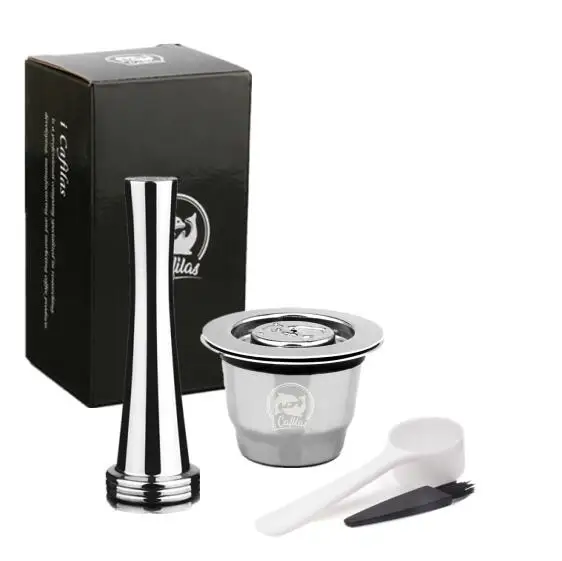 Reusable Nespresso Coffee Pod Capsule Single 1 Pack with Tamper