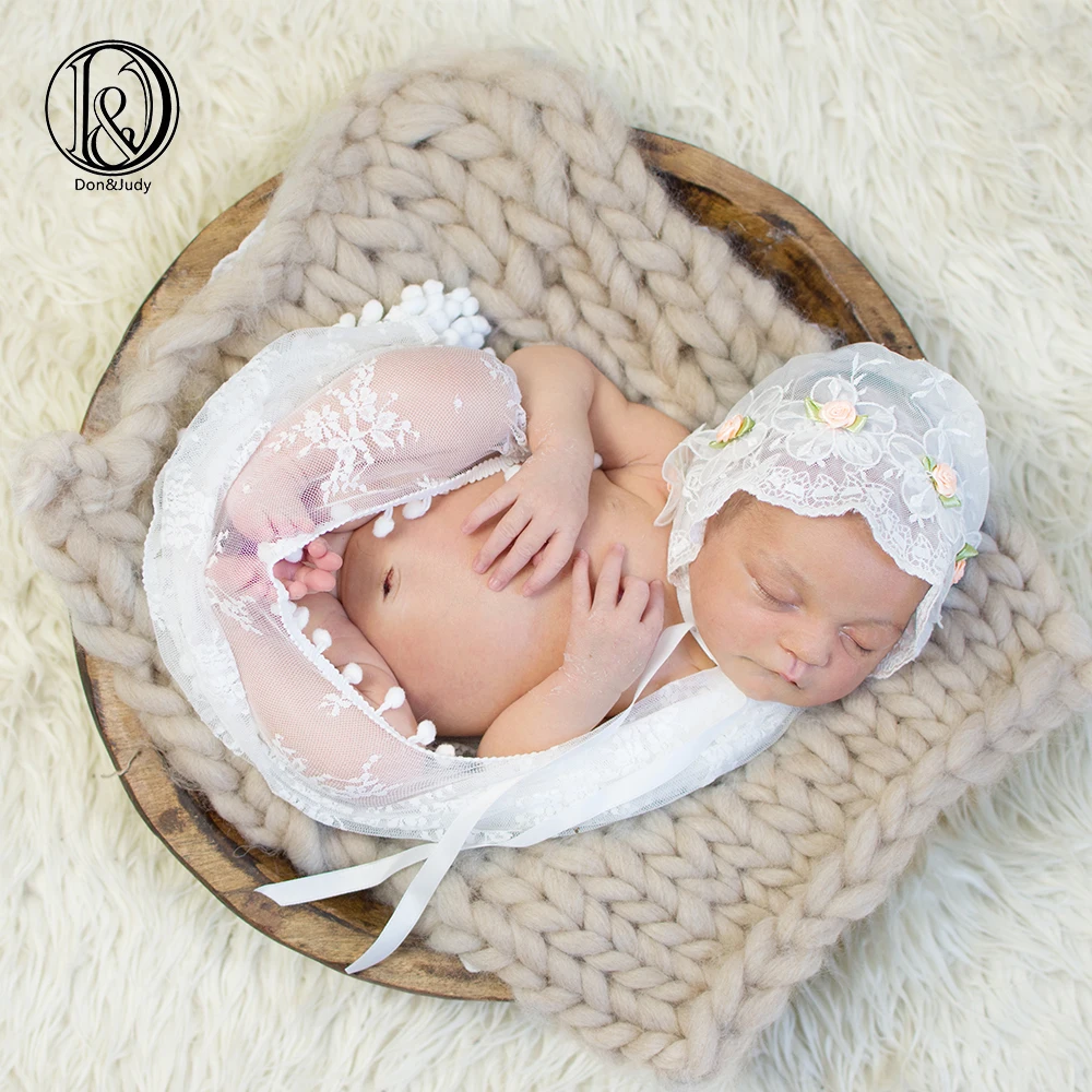 

D&J New Newborn Photography Props Baby Costume Photo Caps Stretch Blanket Set Baby Shower Gift Photography Props Accessories