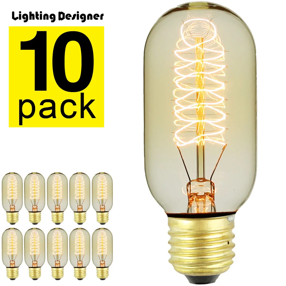 Buy T45 spiral decorative light bulbs edison screw e27