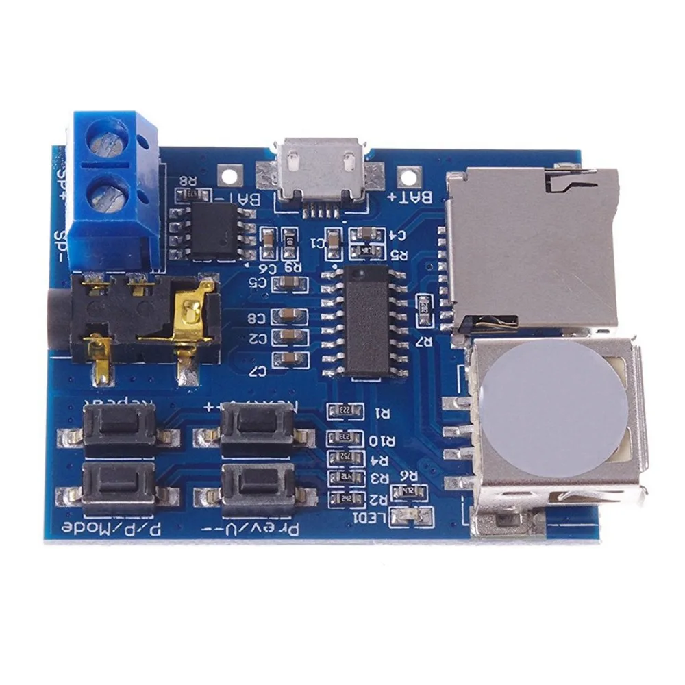 MP3 Lossless Decoding Board Audio Module With Power Amplifier TF Card U Disk MP3 Format Music Module Decod Board