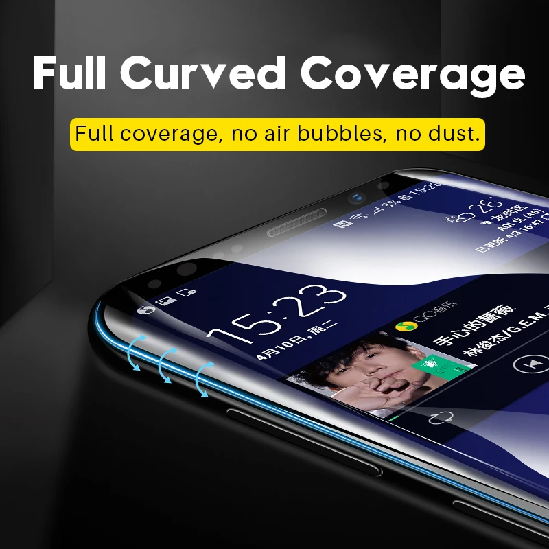 9D полностью изогнутое закаленное защитное стекло для экрана пленка из фольги для samsung Galaxy Note 9 8 S8 S9 S10 Plus S10e S7 Edge