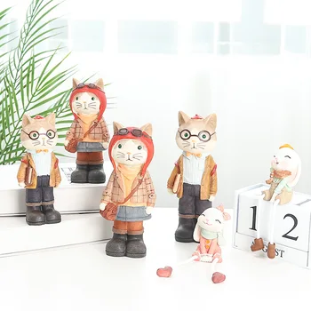 

New Resin Cat Bunny Piggy Bank Nordic style Room Decor Scandiniavian Decor For Girl Room Nice Resin Money Bank For Room Decor