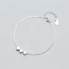 Стерлингового серебра 925 пробы Модные женские ювелирные изделия полый браслет в форме сердца 16 см для подарка девушки леди Прямая