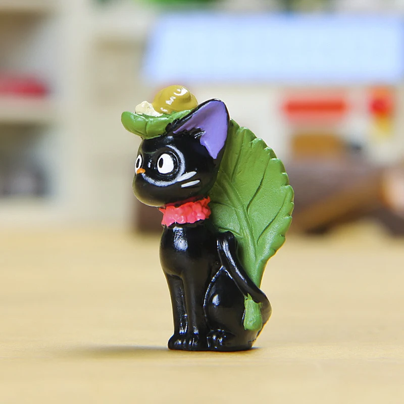 DIY Studio Ghibli Miyazaki Kiki служба доставки Кики кошка с листьями фигурка игрушки Коллекция Модель игрушки для домашнего декора