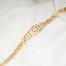 New Trendy Cubic Zirconia Tennis Jewelry Gold Watch Design Female Bracelets Bangles for Women Gift Dropshipping