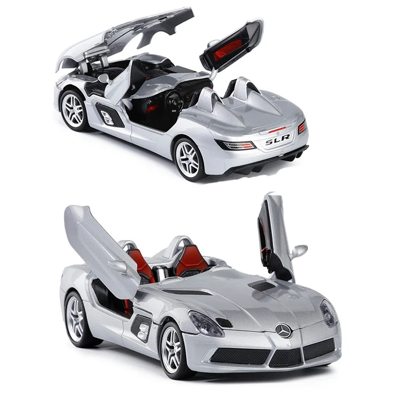 1:24 Высокая Имитация изысканная коллекция игрушек автомобиль со звуком светильник SLR AMG модель суперкара из сплава без коробки V084