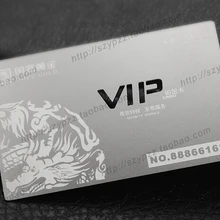 Металлический цвет, металлические визитки, 100 шт в партии роскошный Металл Бизнес ВИП-карта карты, двухсторонняя № 3028