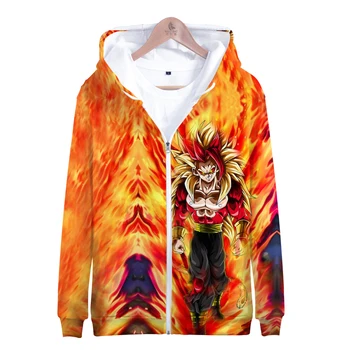 

2019 New Dragon Ball 3D Zipper Hoodies Men Autumn Winter zipper Tops Dragon Ball 3D Hoodies Harajuku Style Sweatshirts