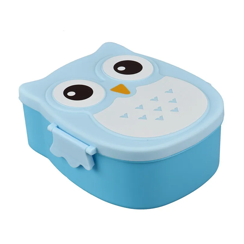 

Cute Cartoon Owl Lunch Box Two Grids Food Container Storage Box Travel Picnic Portable Bento Box Refrigerator Food Organizer