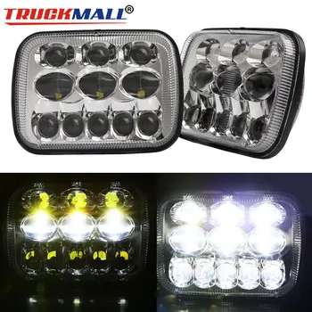 

Rectangular 5x7 LED 12V 24V H4 Plug&Play Headlights with Hi/Lo beam Projector Headlamps for Jeep Cherokee XJ 1984 to 2001