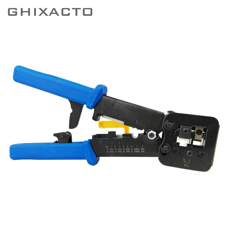 GHIXACTO EZ RJ45 Crimper Hand Network Tools Pliers RJ12 CAT5 CAT6 8P8C Cable Stripper Pressing Clamp Tongs Clip Multi Function