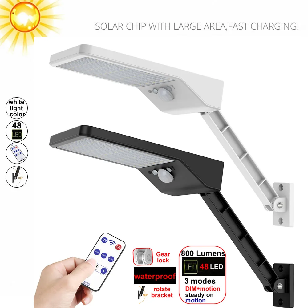 

48 LED Solar Light remote control Waterproof IP65 Garden Lightfor Yard Outdoor luz led para exterior Wall K