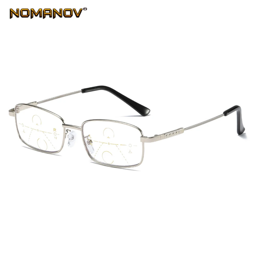 Memory Leg Ultralight Far and Near Silver Progressive Multifocal Anti-blue Reading Glasses +0.75 +1.25 +1.5 +2 +1.75 TO +3.5 | Аксессуары