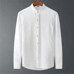 Весна и осень новая белая рубашка мужская с длинными рукавами Корейская версия молодых мужчин рубашка воротники P-91
