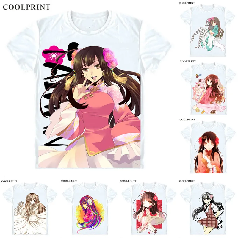 Мужская футболка Coolprint Taiwan Axis Powers Hetalia Повседневная Премиум Футболка с принтом и