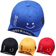 Детские шляпы для мальчиков и девочек весна лето мультфильм детские бейсболки Кепка от солнца для мальчиков вышивка улыбка хип хоп кепка малышей Дети Snapback