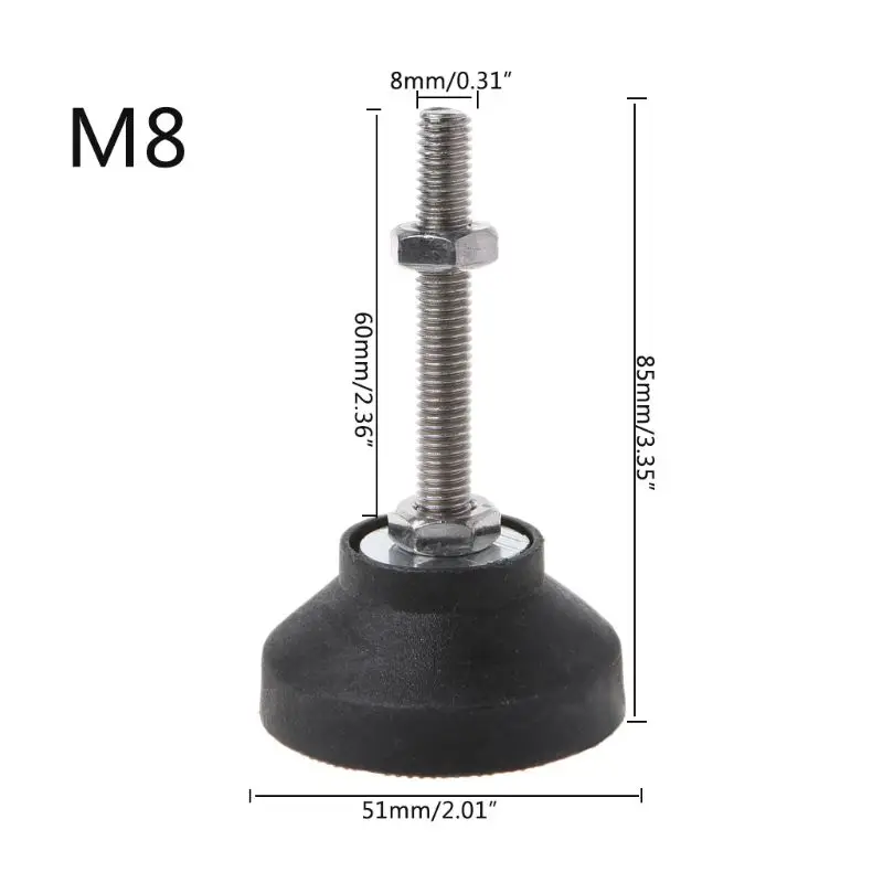 10 шт. Регулируемый токарный станок для ног тип резьбы выравнивание ног поворотное основание артикуляционное выравнивание ножек мебель Glide Pad M8