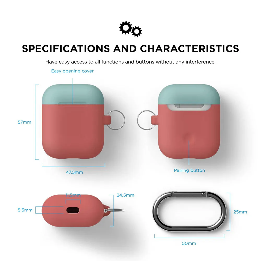Bluetooth Wireless Earphone Case For Apple AirPods Silicone Charging Earphones Cases for Airpods Protective Cover Silicone