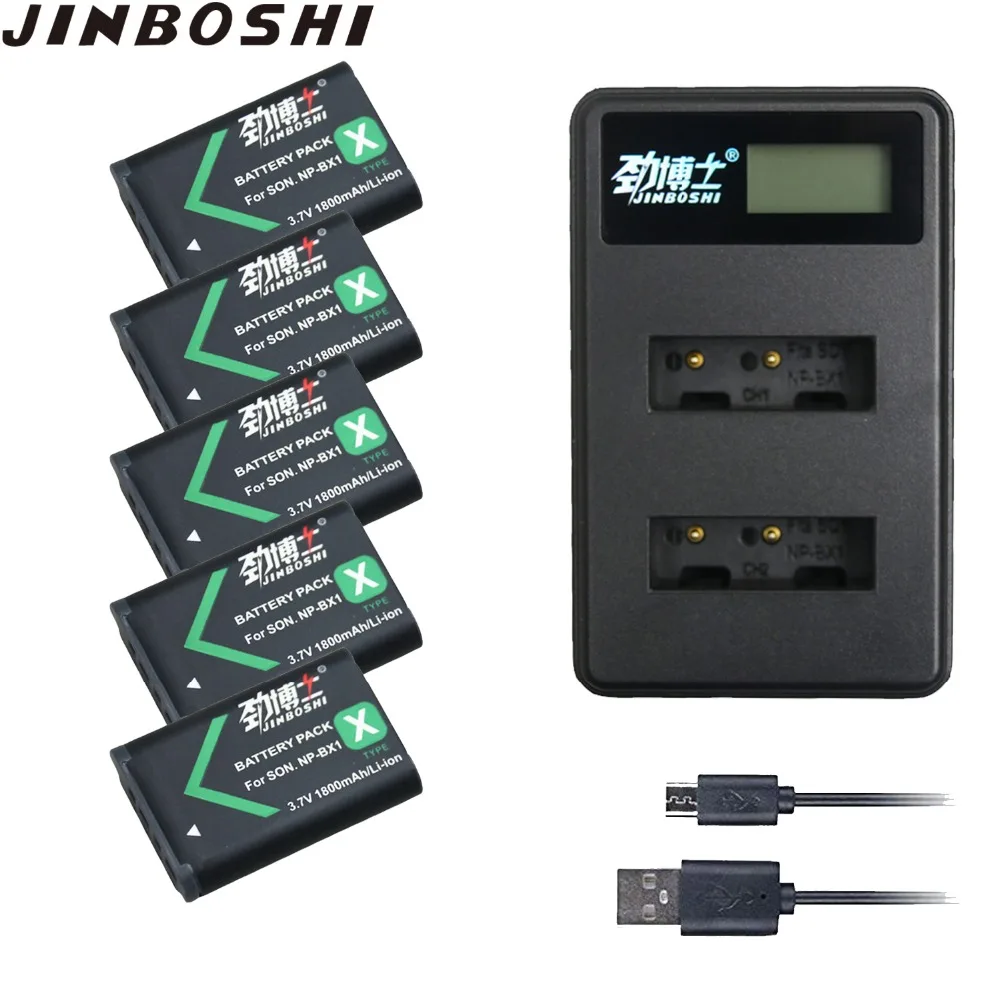 5 шт. NP-BX1 NPBX1 аккумулятор NP BX1 батарея + двойное зарядное устройство USB для Sony HDR-AS200v
