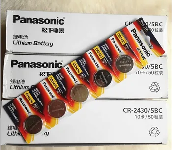 

5pcs/lot New Original Panasonic CR2430 CR 2430 3V Button Battery Car Remote Control Key Camry Coin Cell Batteries