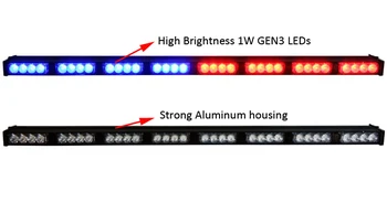 

Free shipping! LED arrow stick, LED traffic advisor, led directional lightbar, car LED warning light, with 32pcs 1W GEN3 LEDs