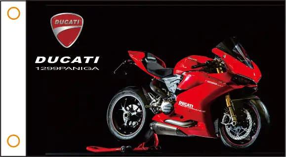 Пользовательский флаг мотоцикла DUCATI баннер 3x5ft 100D полиэстер 07 | Дом и сад