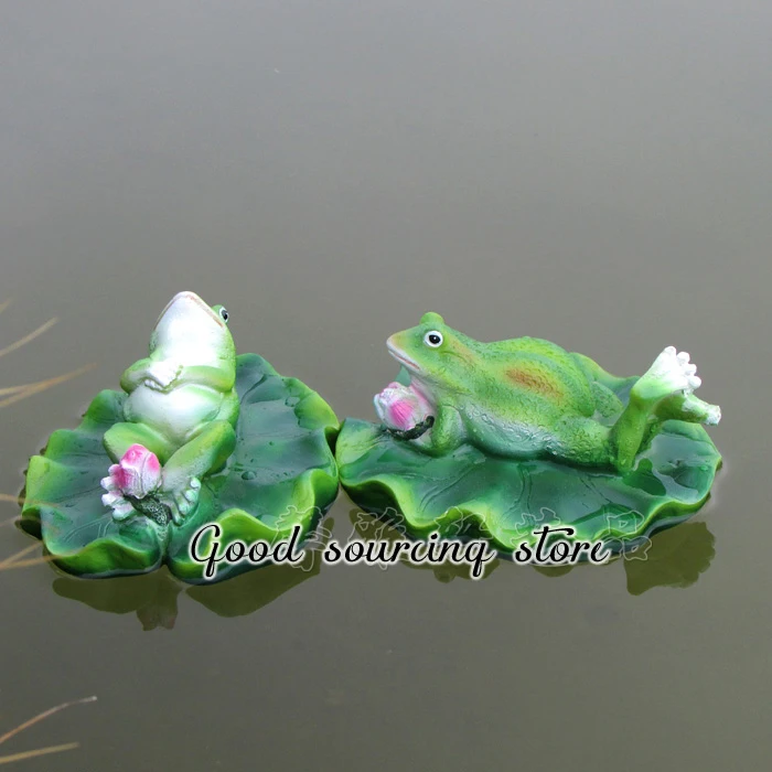 creative pond resin floating frog garden decoration ornamentin Garden