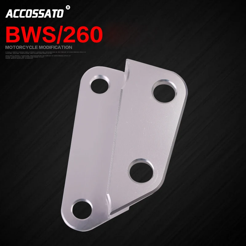 

The motorcycle BWS125 refitted 260 brake disc big to the four brake pump calipers connecting code