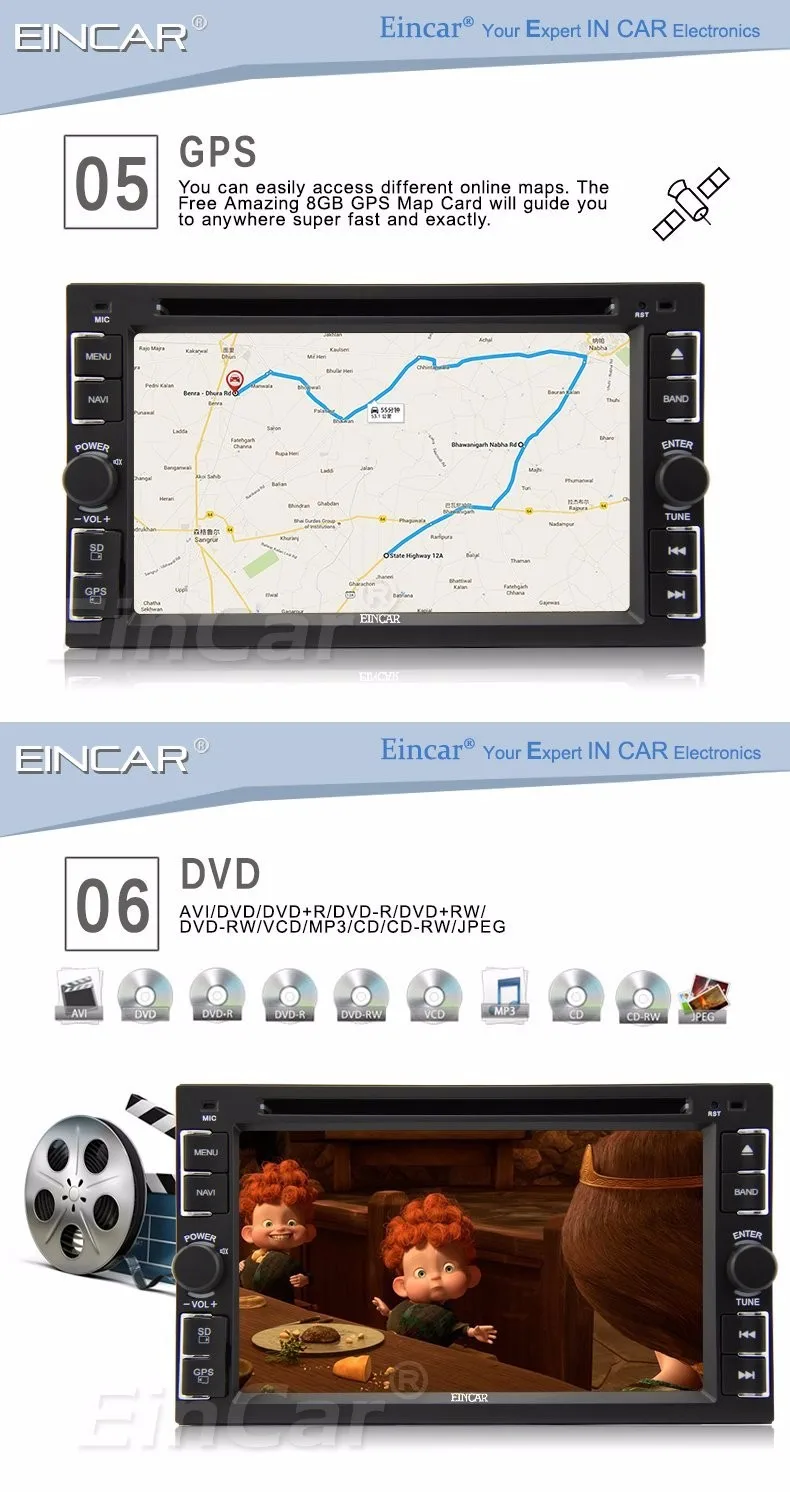 Top 2 din New universal Car Radio Double 2 din Car DVD Player GPS Navigation In dash Car Stereo video Free Map Camera car multimedia 17