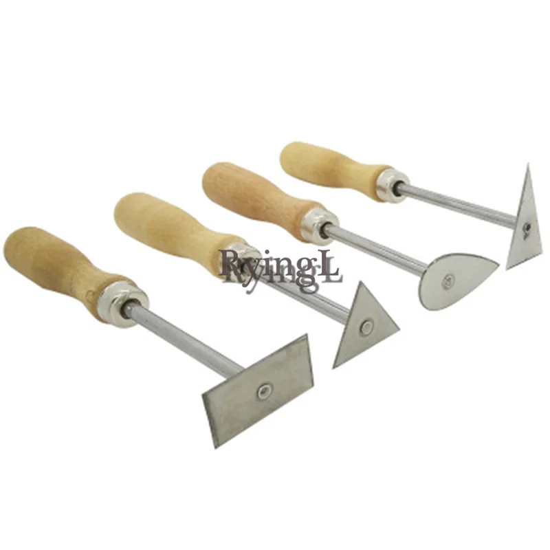 Steel Clay Pottery Carving Fettling Knife Tool Shapers Modeling Carved Knife with Wood Handle