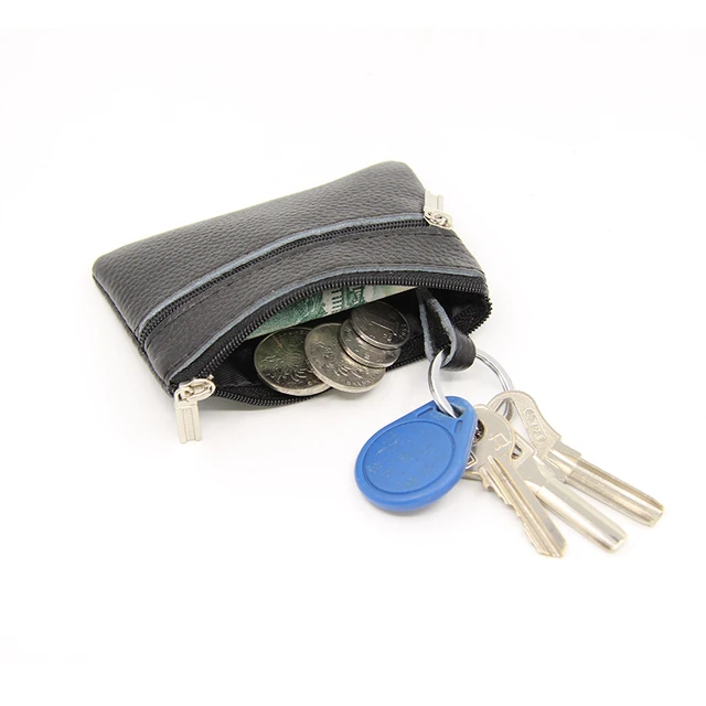 Genuine Leather Wallets Mini Small Coin Purse  Mini Coin Purse Leather Key  Chain - Coin Purses - Aliexpress