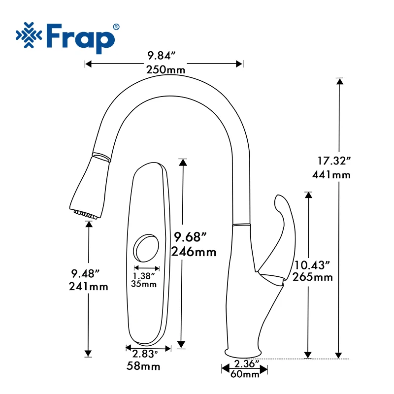  GAPPO kitchen faucet mixer Kitchen Sink Faucet stainless steel tap pull out Single Handle Swivel Sp - 33013216348
