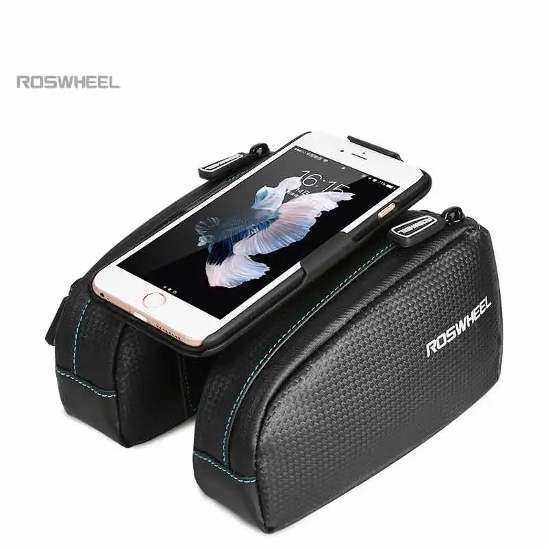  ROSWHEEL 2019 Waterproof Bicycle Bag Mtb Bike Phone Bag Front Frame Top Tube Bag Cycling Bag Bicycl